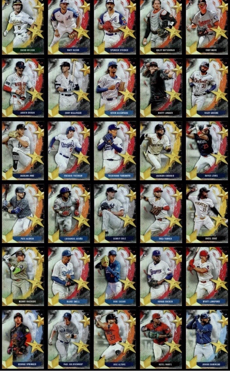 2025 Topps Series 2 “Stars of MLB” Complete Insert Set of 30 Cards