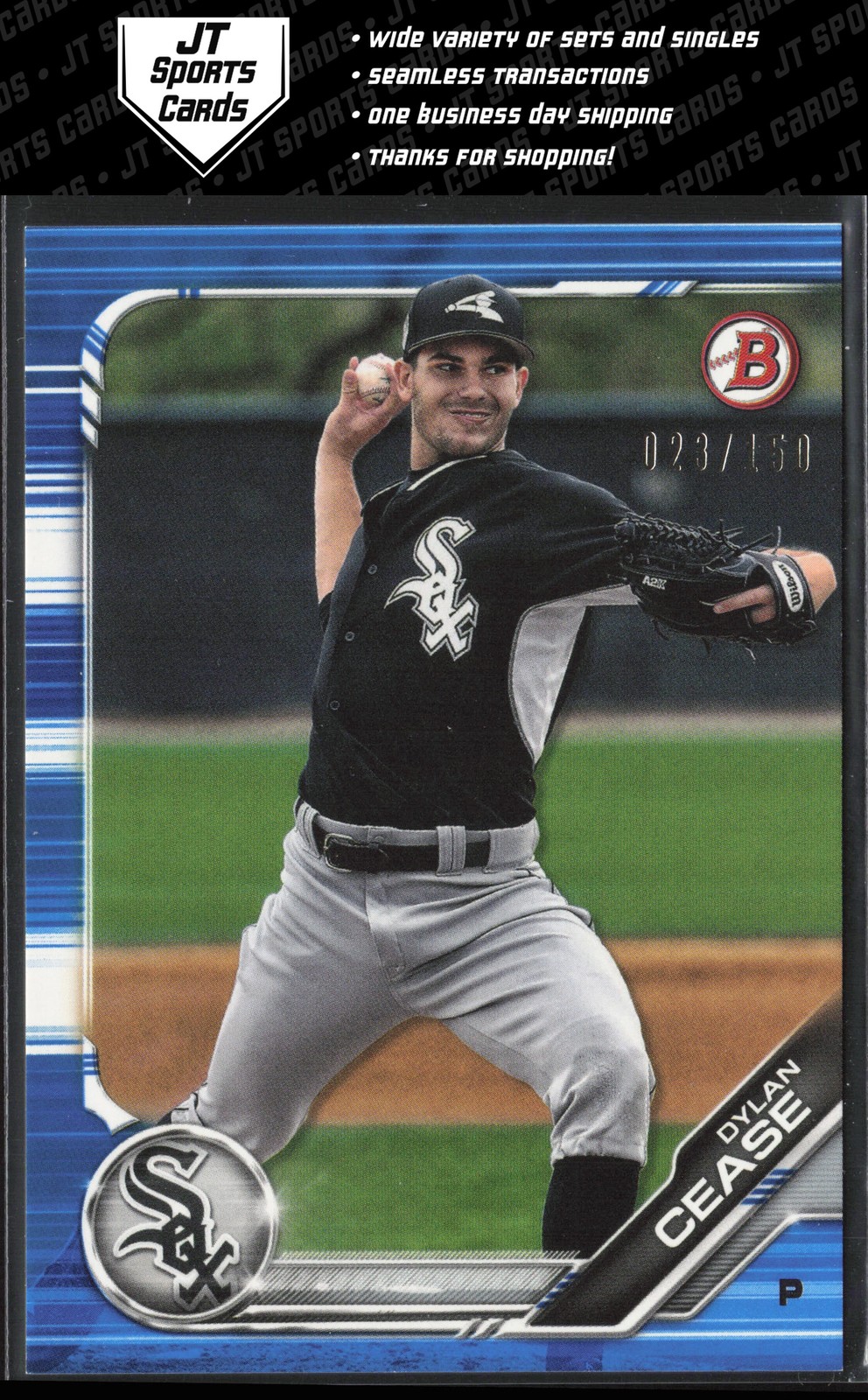 2019 Bowman Dylan Cease BP-113 Blue Paper /150 Toronto Blue Jays