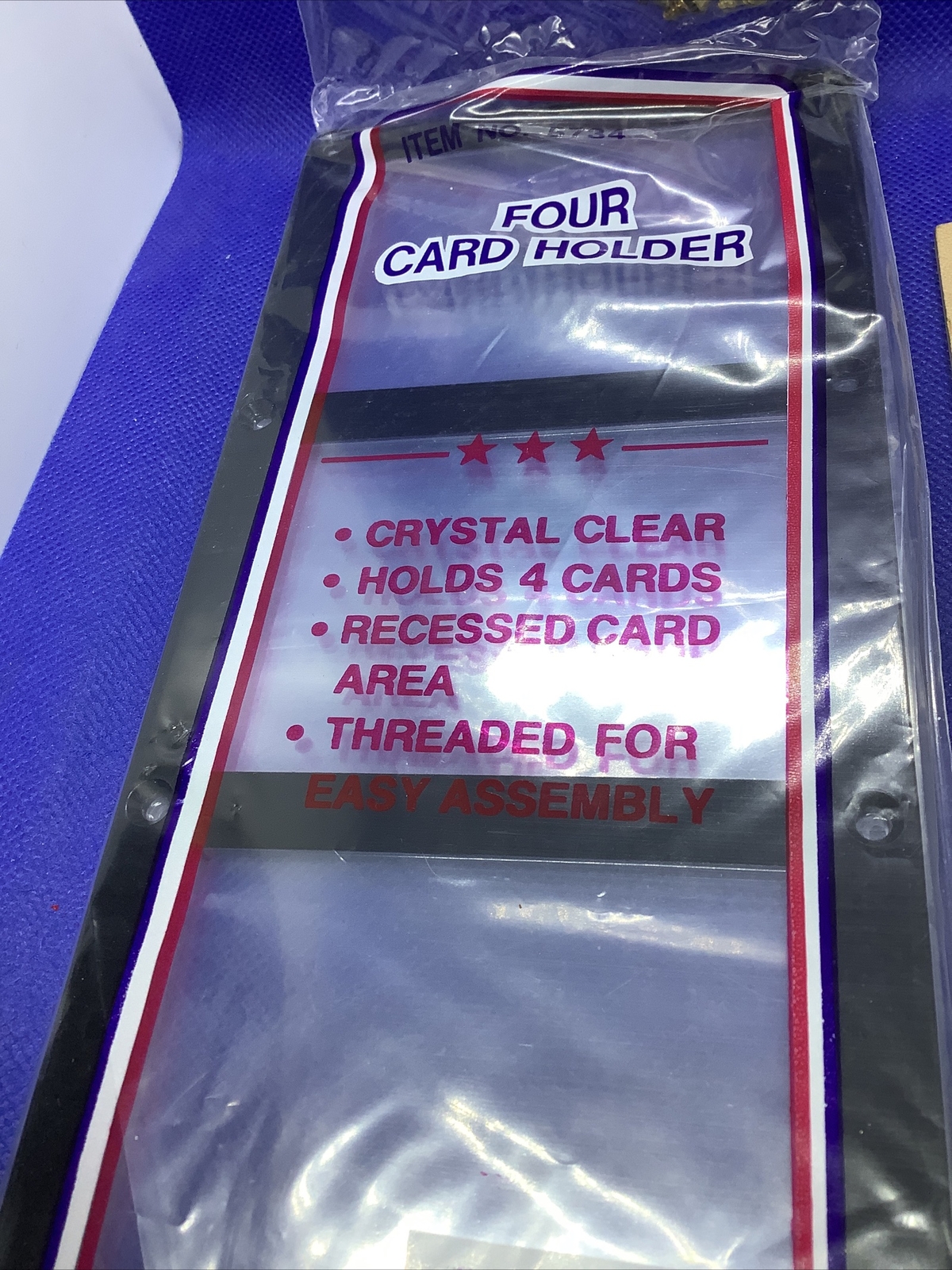 Protector four Card Holder black Outline 10 Screw Down New Item No. 5734