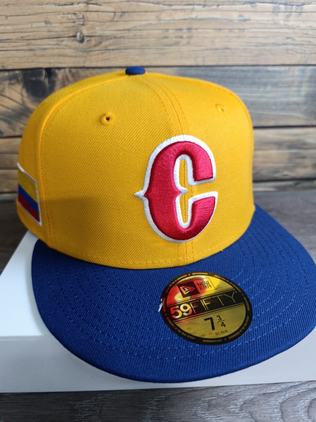 New Era 59FIFTY Colombia World Baseball Classic Yellow Blue Size 7 3/4