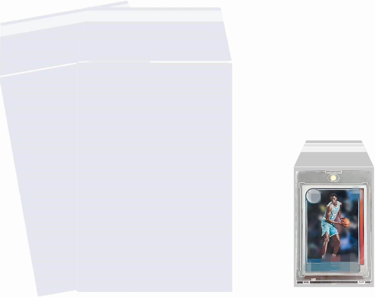 200PCS Resealable Team Bags for One Touch Card Holders 35-130PT Sleeves Fit