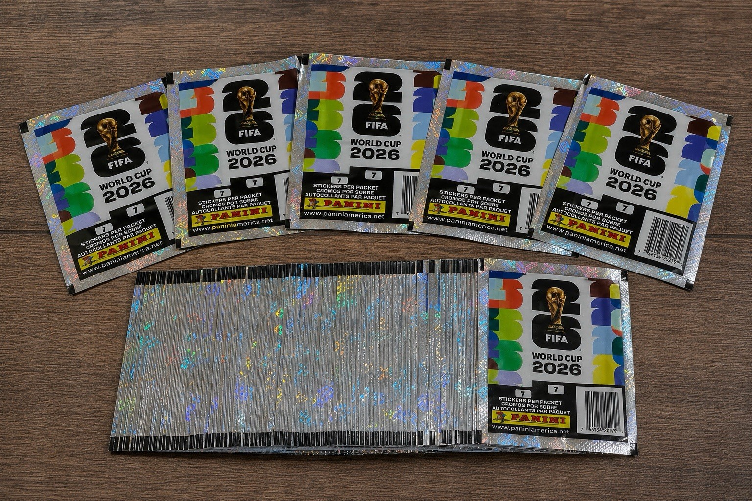 Panini FIFA World Cup 2026 Soccer Sticker Packs 50 – 7 Stickers
