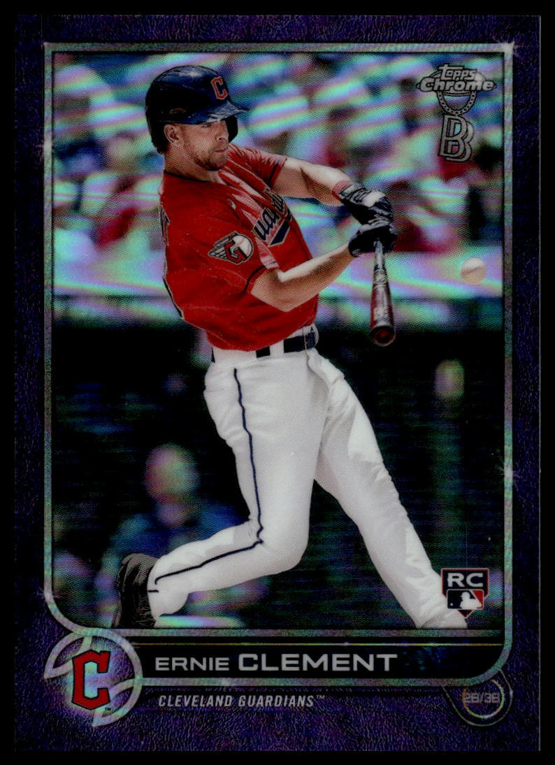 2022 Topps Chrome Ben Baller Edition Ernie Clement #145 Purple Refractor /42 QTY