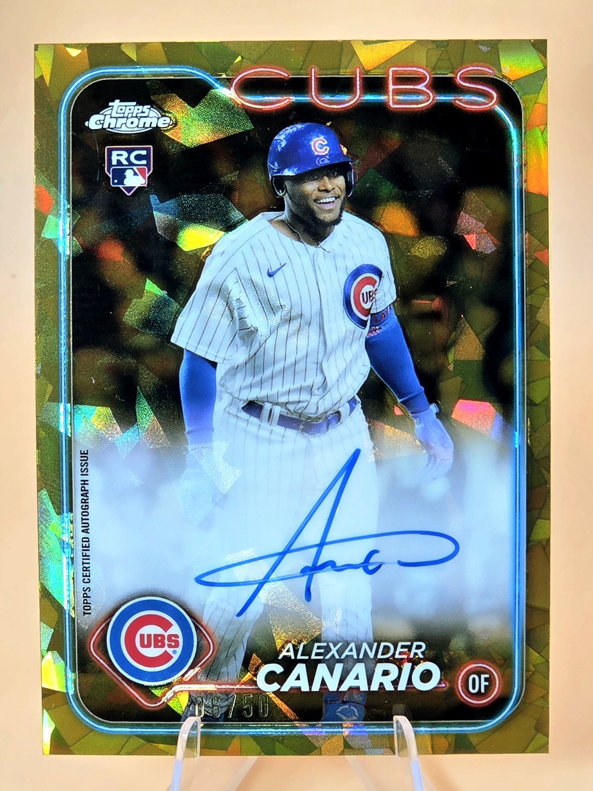 2024 Topps Chrome SAPPHIRE AUTO GOLD #6/50 Alexander Canario #CSA-AC *RC* ~READ~