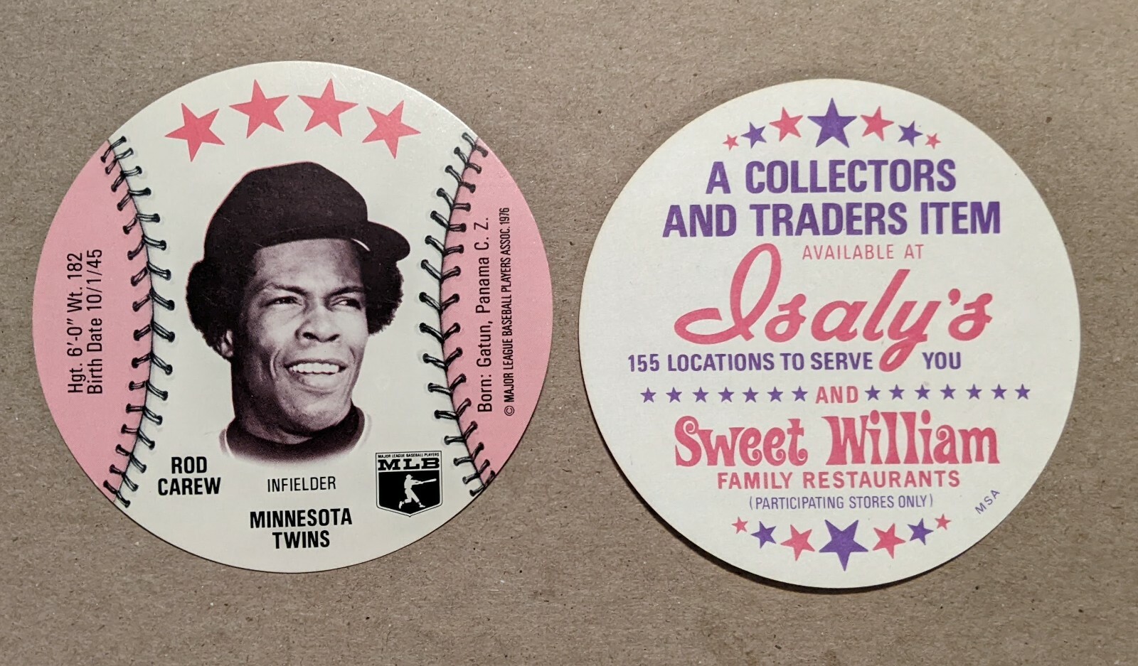 U Pick 1976 MSA Discs – Wiffle Crane Orbaker’s Isaly’s Dairy Isle – Near Mint