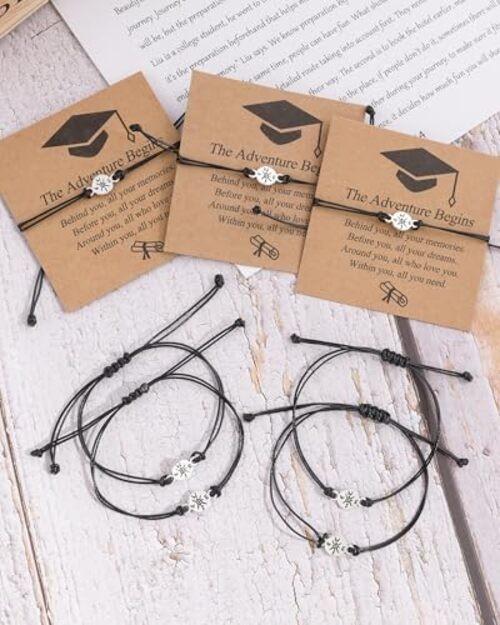 30PCS Graduation Bracelet Bulk Graduation Gifts for Her The Adventure Begins