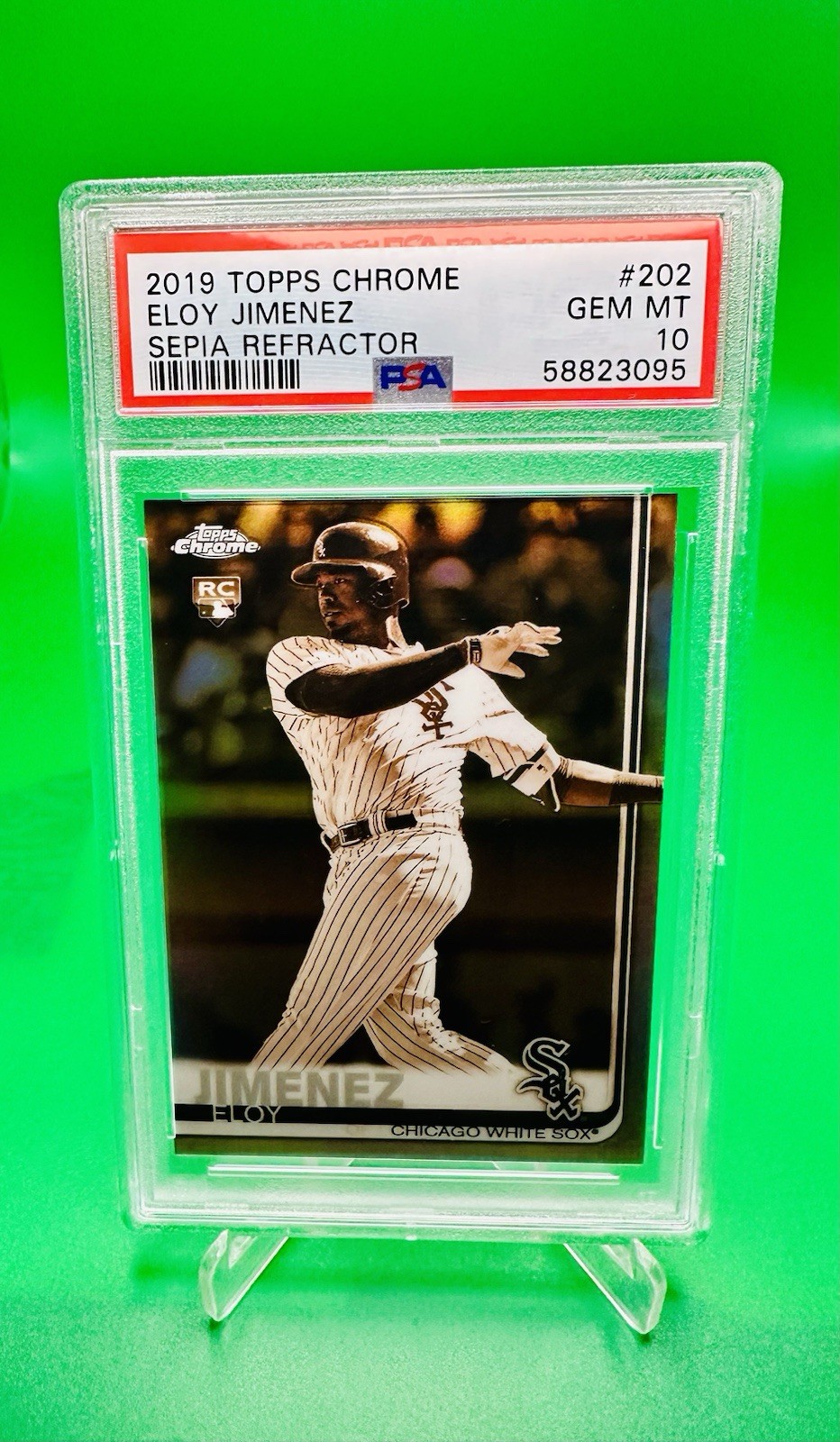 Eloy Jimenez RC PSA10 2019 Topps Chrome SEPIA REFRACTOR #202 Chicago White Sox
