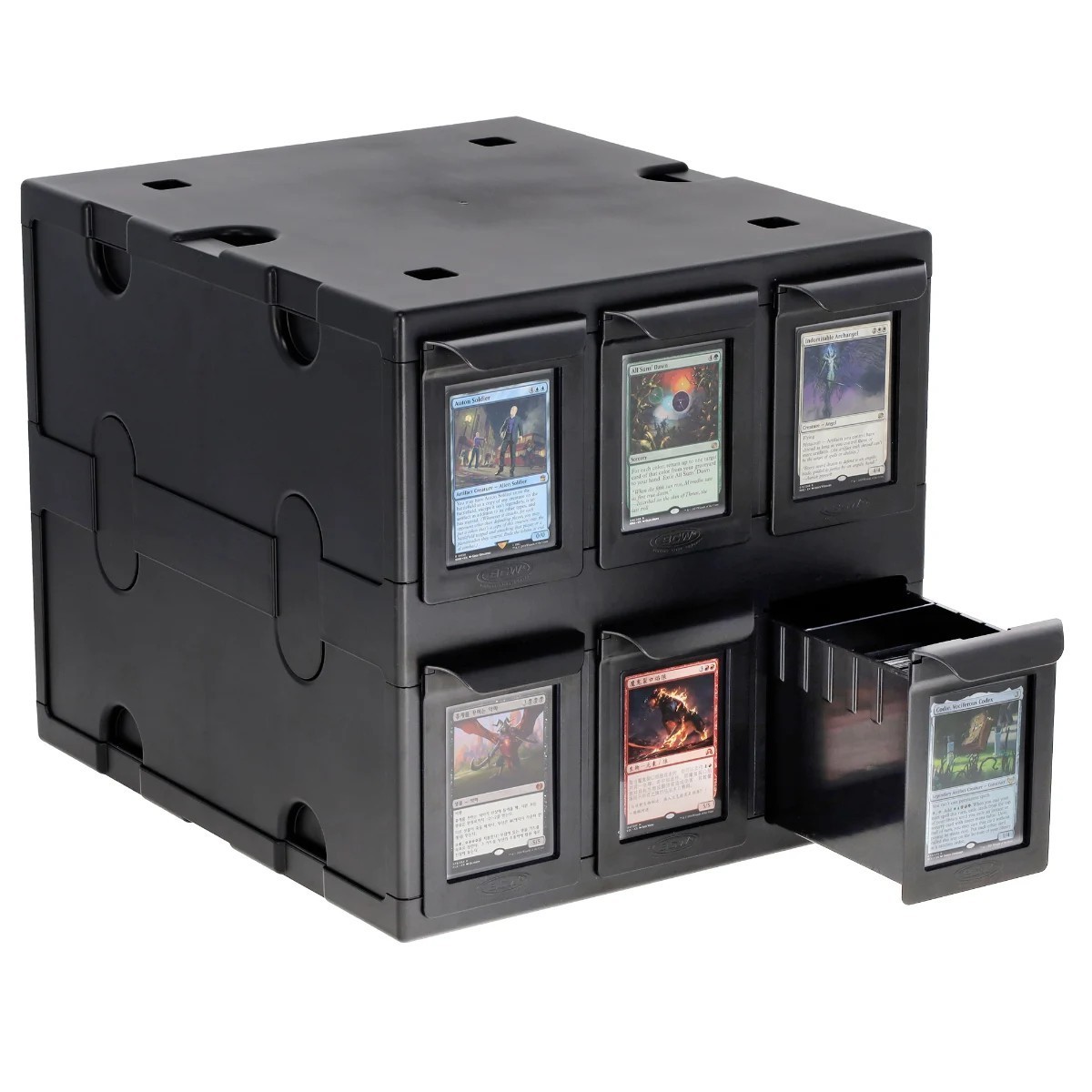 New (1 ct) BCW 6 Drawer Card Catalog – Black-Heavy Duty