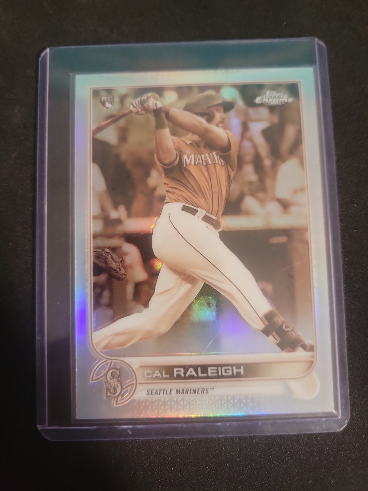2022 Topps Chrome – Cal Raleigh #149 Sepia Refractor (RC)