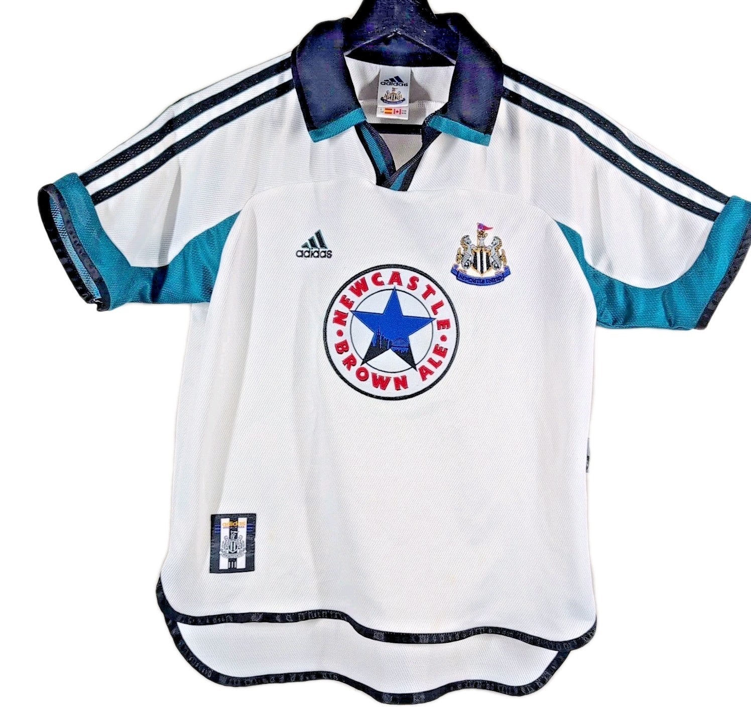 Vintage Adidas Newcastle United 1999/2000 Away Soccer Jersey Youth Size Medium