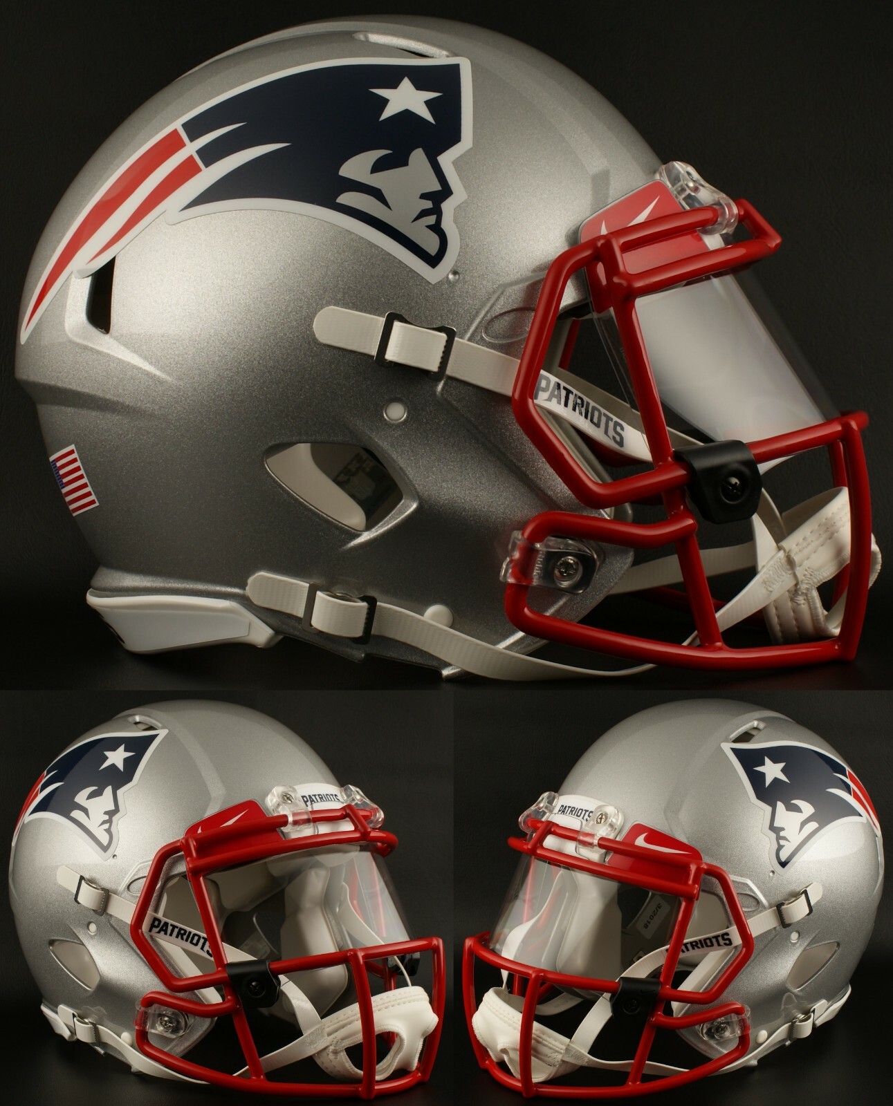NEW ENGLAND PATRIOTS NFL Riddell SPEED Full Size Authentic Football Helmet