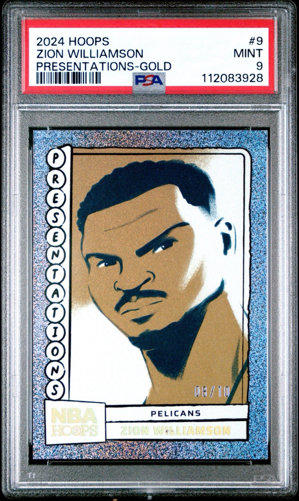 2024 Hoops Zion Williamson Presentations Gold /10 PSA 9 Case Hit Pop 1