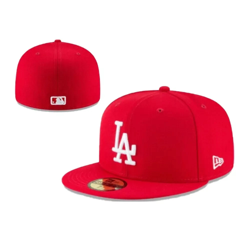Los Angeles Dodgers Hat Fitted LA 59FIFTY Solid Color Series Basic Stitched Cap