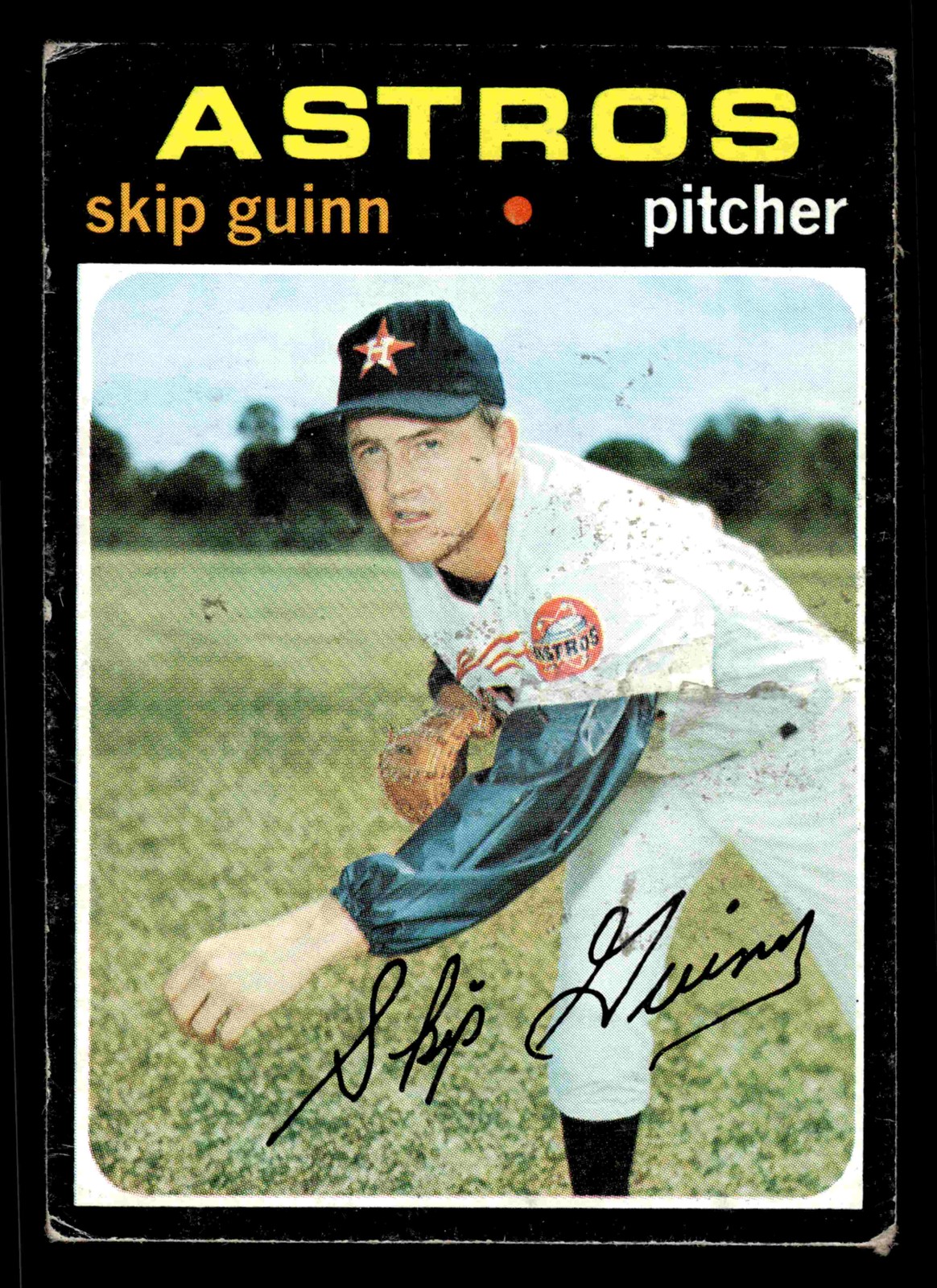 1971 Topps Skip Guinn #741 – Houston Astros (High Number / MARKED)