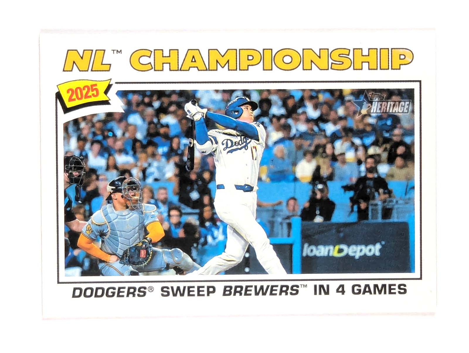 2026 Topps Heritage NL Championship Dodgers Sweep Brewers #277 Shohei Ohtani