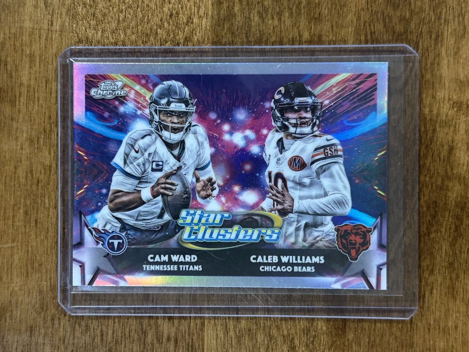 2025 Topps Cosmic Chrome Star Clusters Cam Ward Titans / Caleb Williams Bears