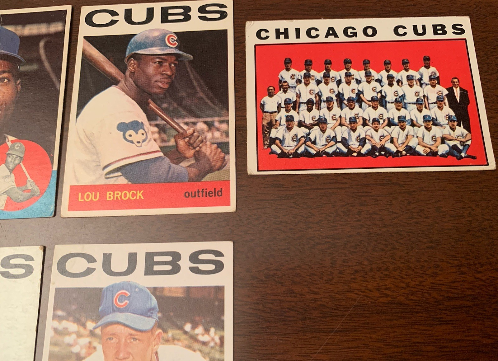1963–1966 Topps MLB Baseball Chicago Cubs (11) CARDS/Stars/Ernie Banks/Lou Brock