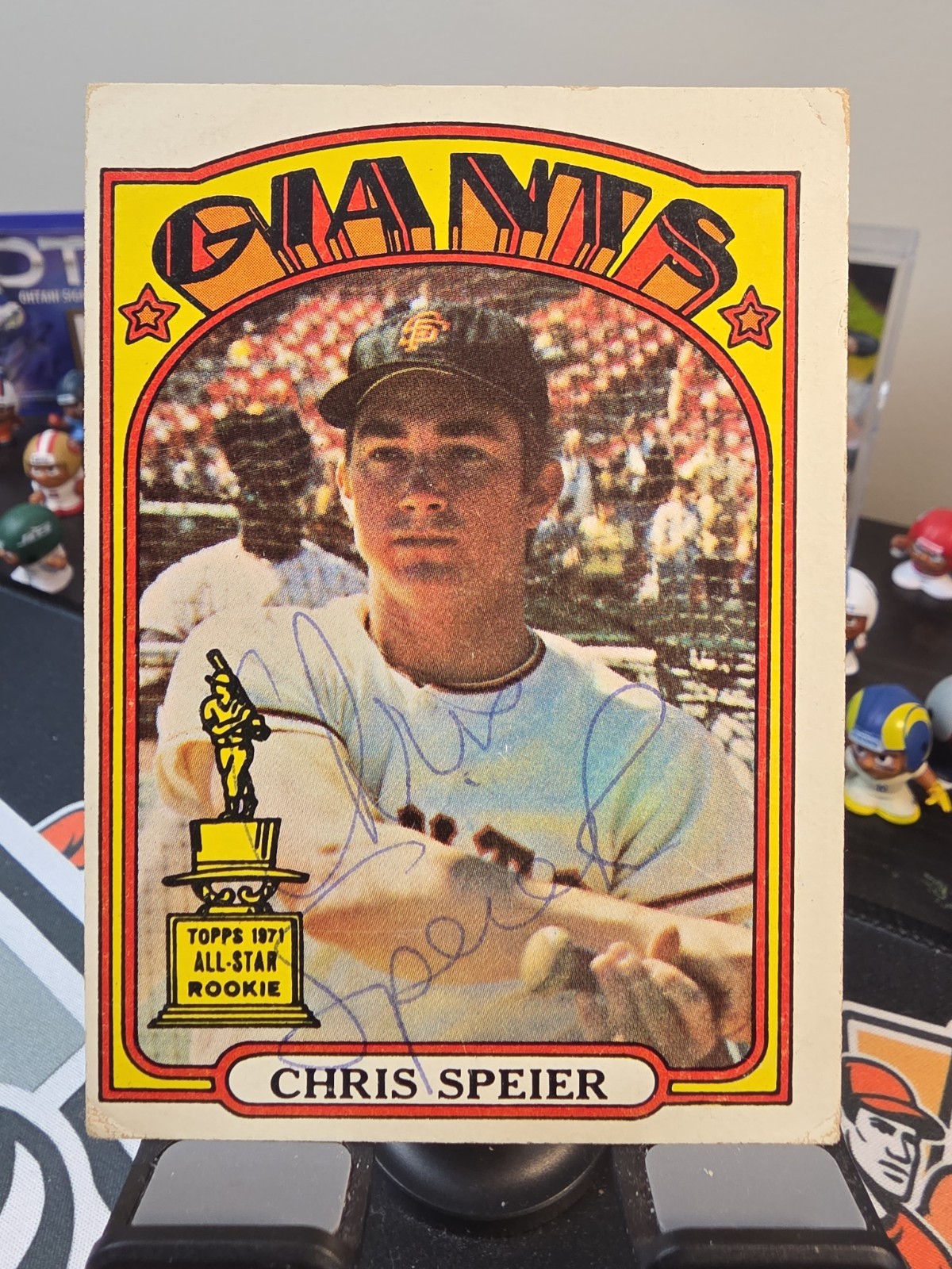 1972 Topps Chris Speier Card #165 – On Card Auto – San Francisco Giants