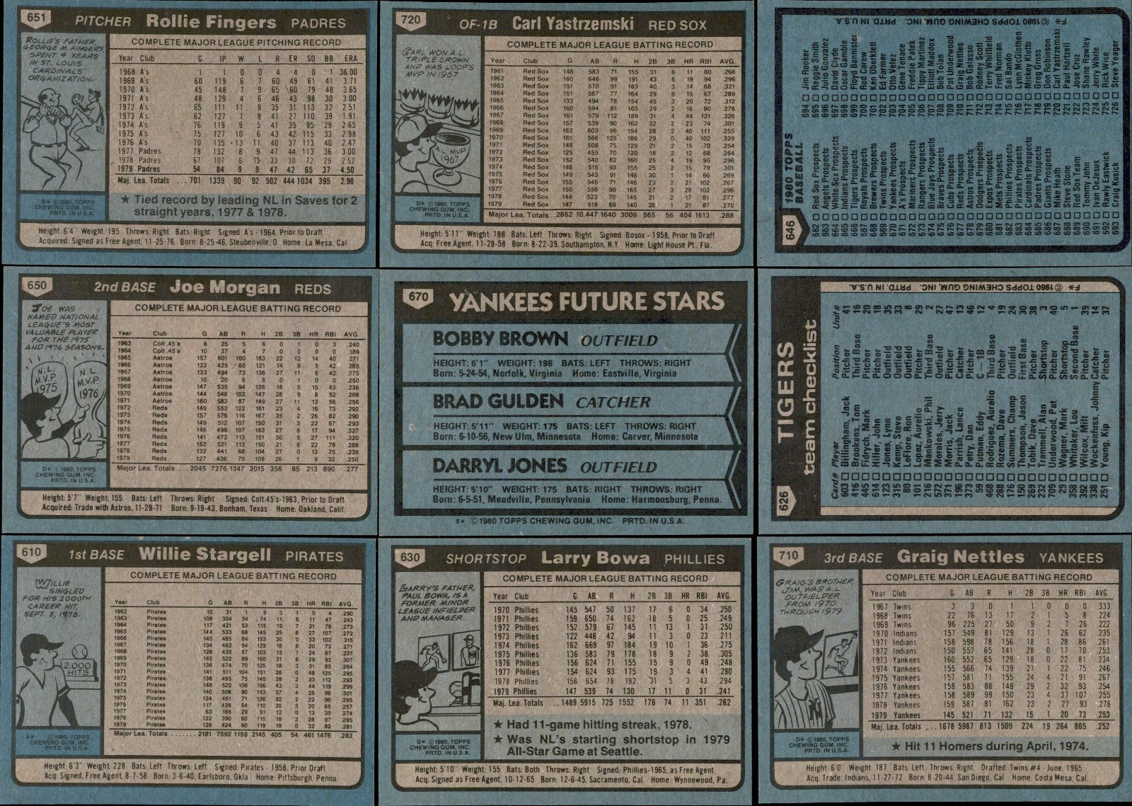 1980 Topps Baseball Complete Your Set #601-726 You Pick!