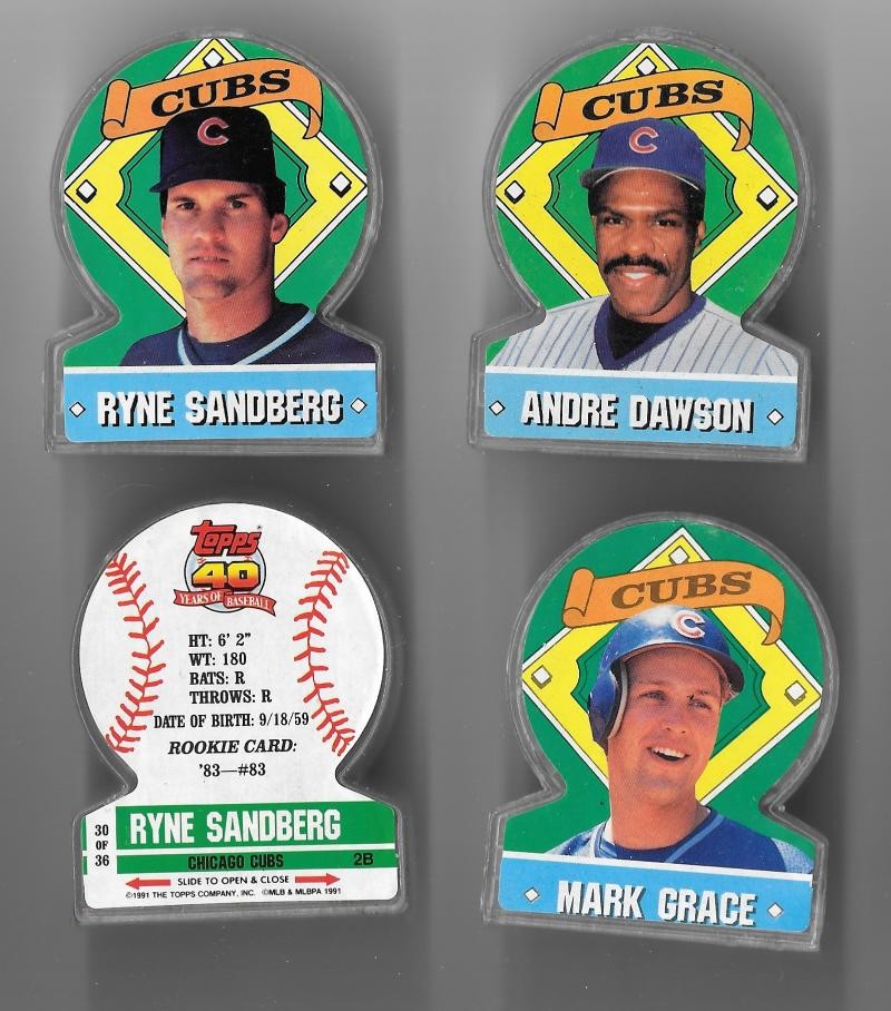 1991 Topps Stand-Ups (No Candy Clear) – CHICAGO CUBS Team Set