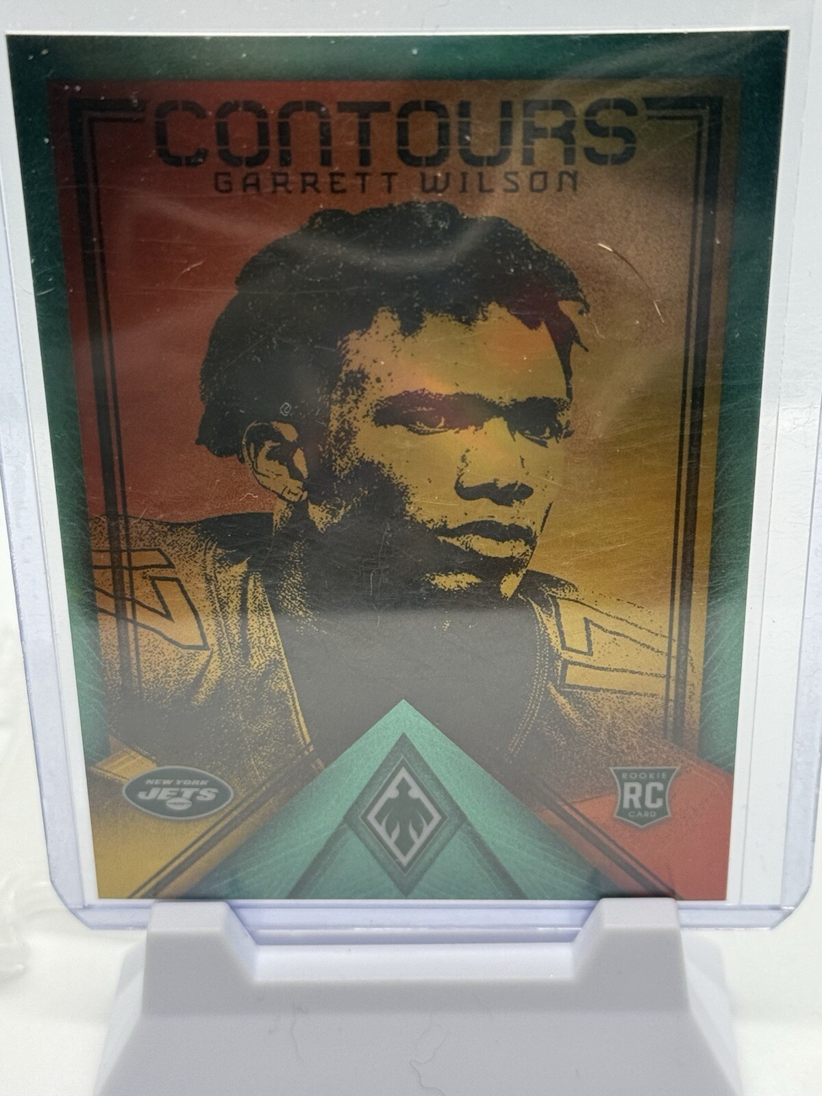 2022 Panini Phoenix – Contours Green #CT-18 Garrett Wilson /150 (RC) SSP