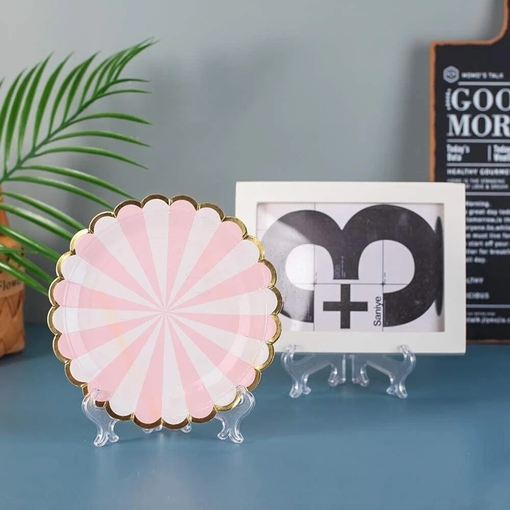 25PCS Trading Card Stands Durable Display Cards Coins Picture Object Holder 3″