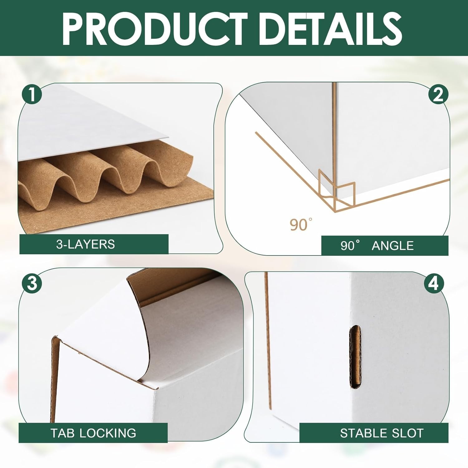 100 Pack 400-Count Trading Card Storage Boxes White Cardboard Holders