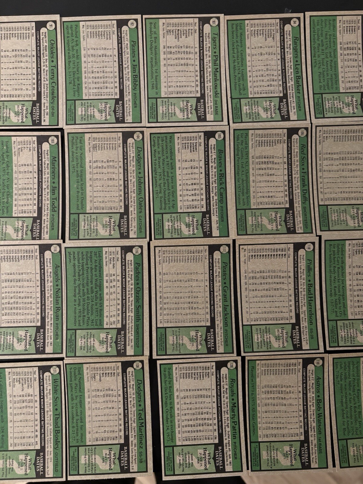 1979 Topps Baseball U-Pick #1-175 EX