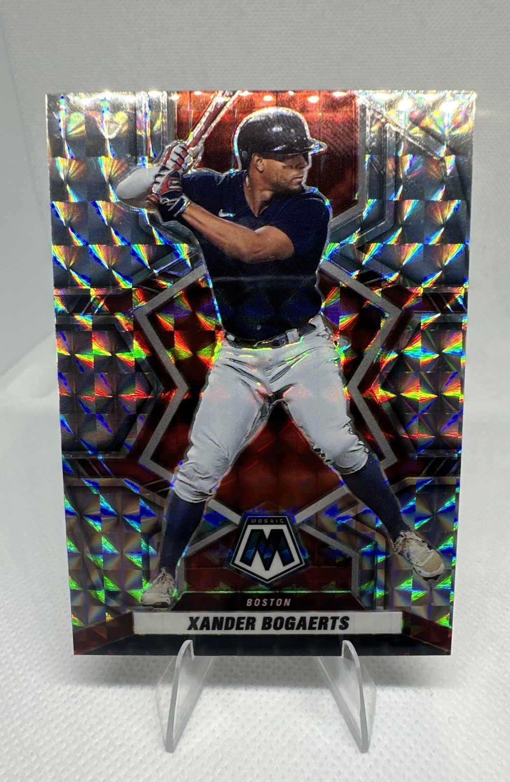 2022 Panini Mosaic – Xander Bogaerts #151 Mosaic Prizm