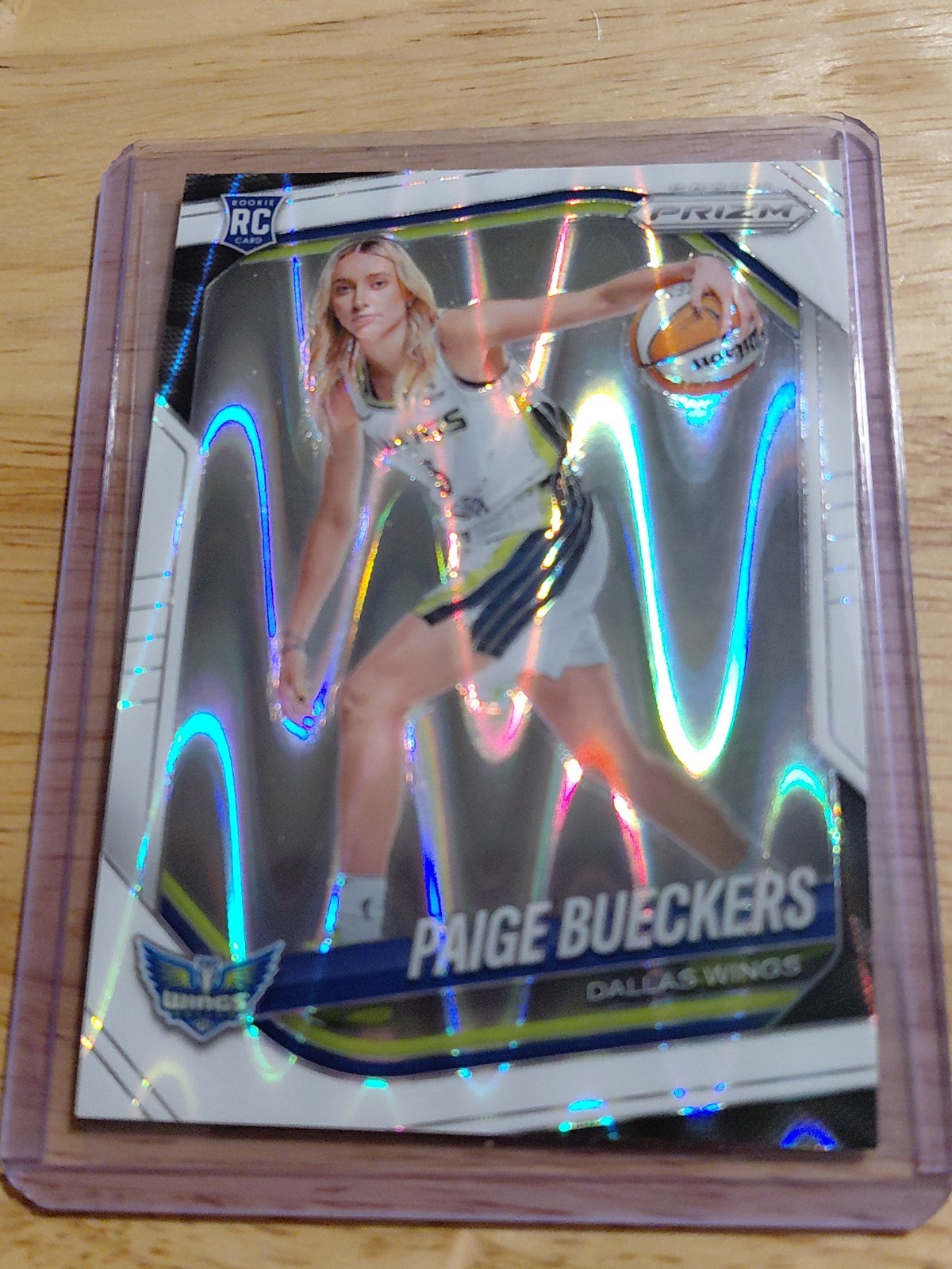 Paige Bueckers 2025 WNBA Prizm White Seismic Prizm Variation RC Dallas Wings