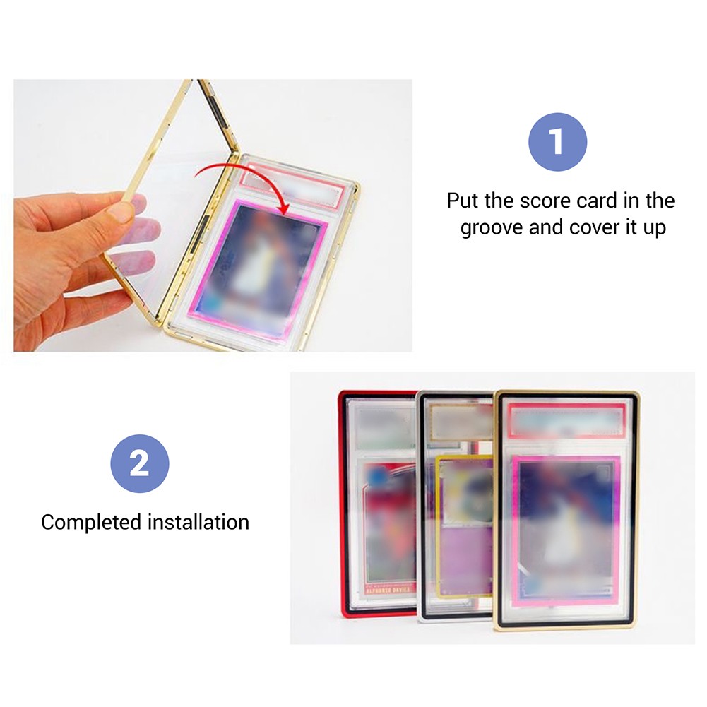 5PCS Magnetic Metal Slabs Protector for PSA Graded Cards Stackable Case Sleeves
