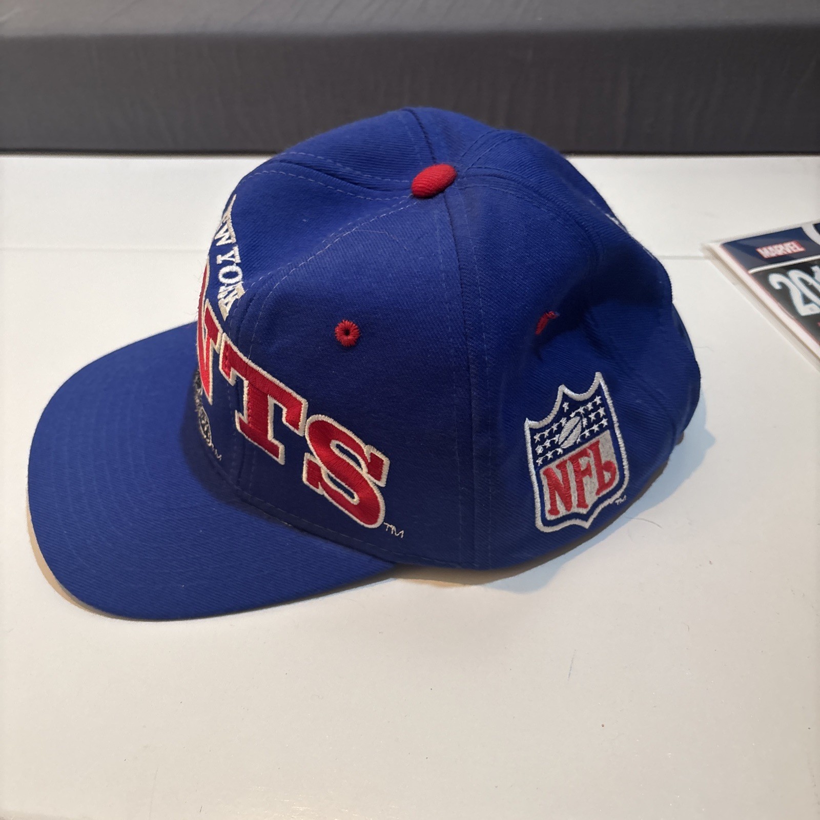 VTG STaRTER NY GiANTS HAT CLEAN 2012 CHaMPIONS X MEN MvsAVenGERS CoMIC NM WoW!!