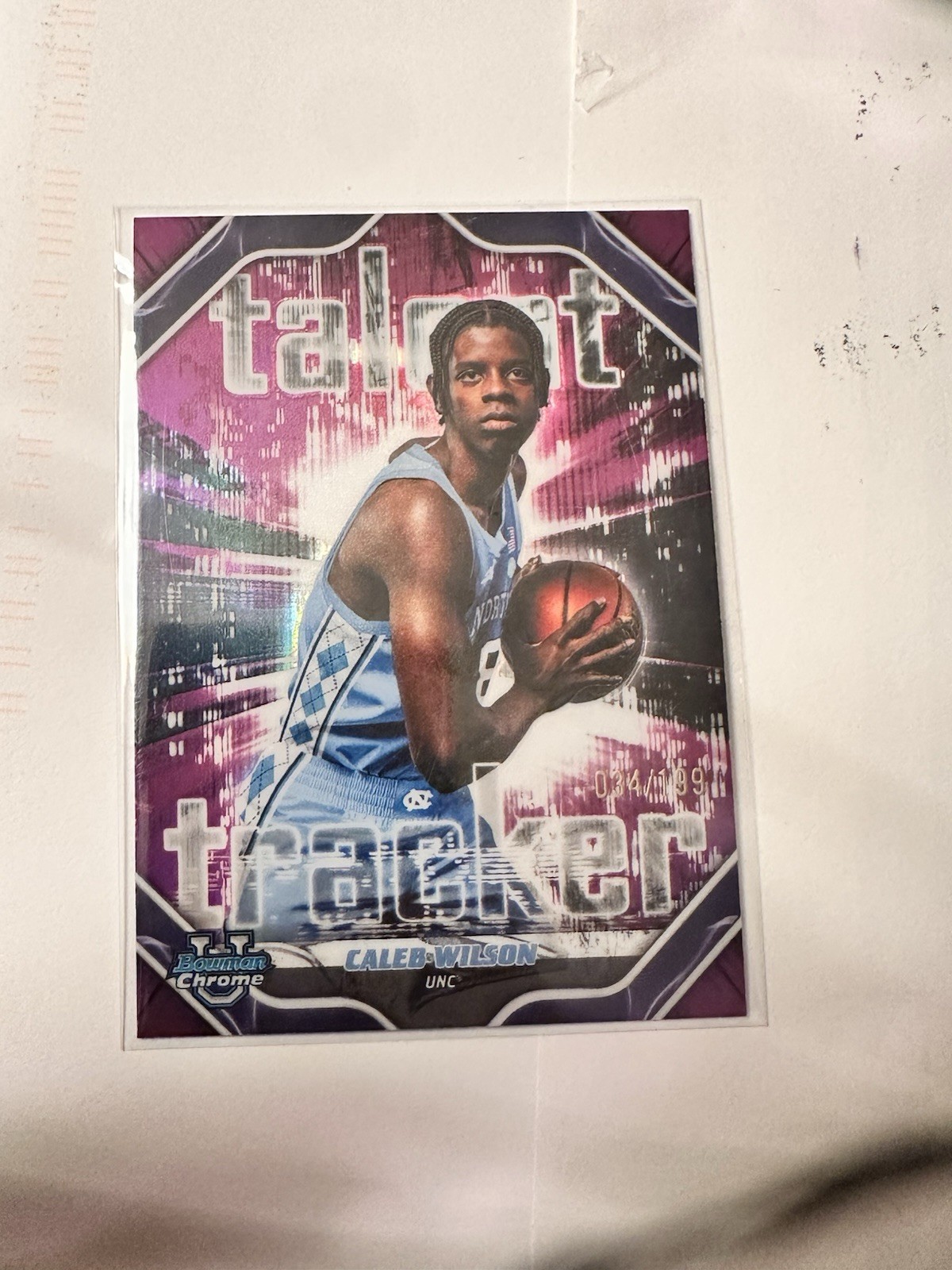 CALEB WILSON 2025-26 Bowman Chrome Talent Tracker /199