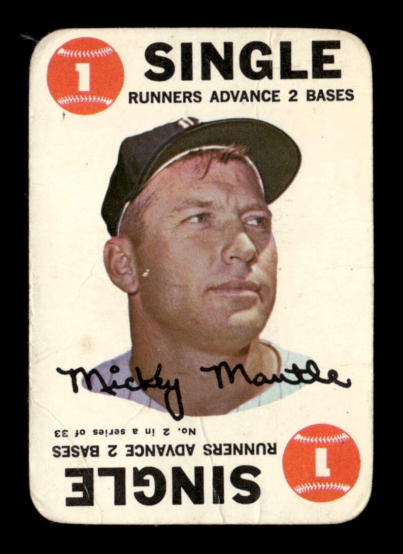 1968 Topps Game #2 Mickey Mantle (HOF) FR Baseball Card