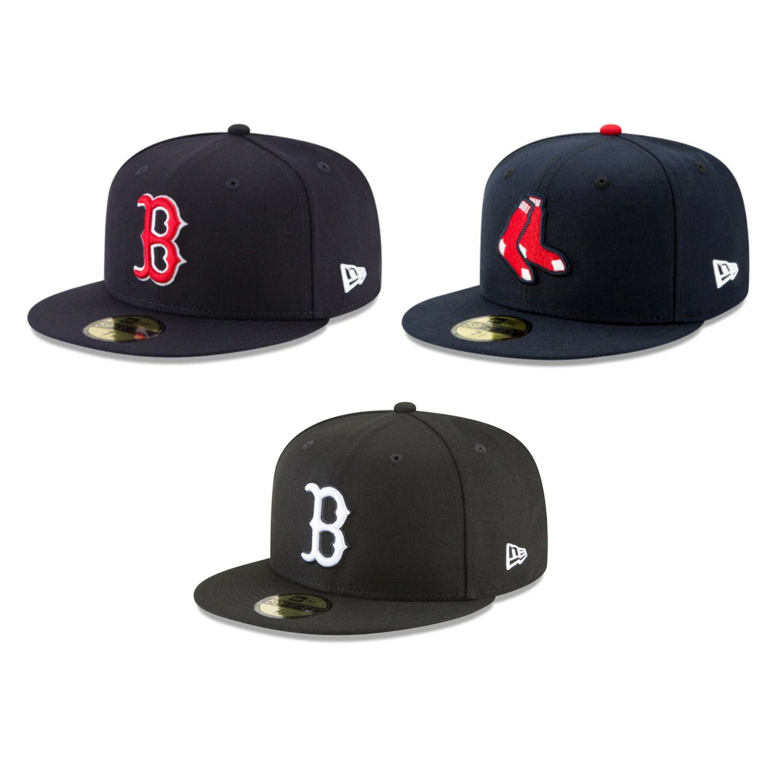 Boston Red Sox BOS MLB Authentic New Era 59FIFTY Fitted Cap – 5950 Hat