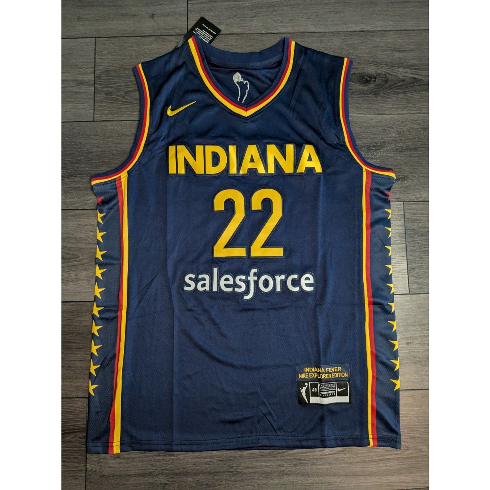Caitlin Clark #22 Indiana Fever Stitched Blue Jersey Size Medium 48