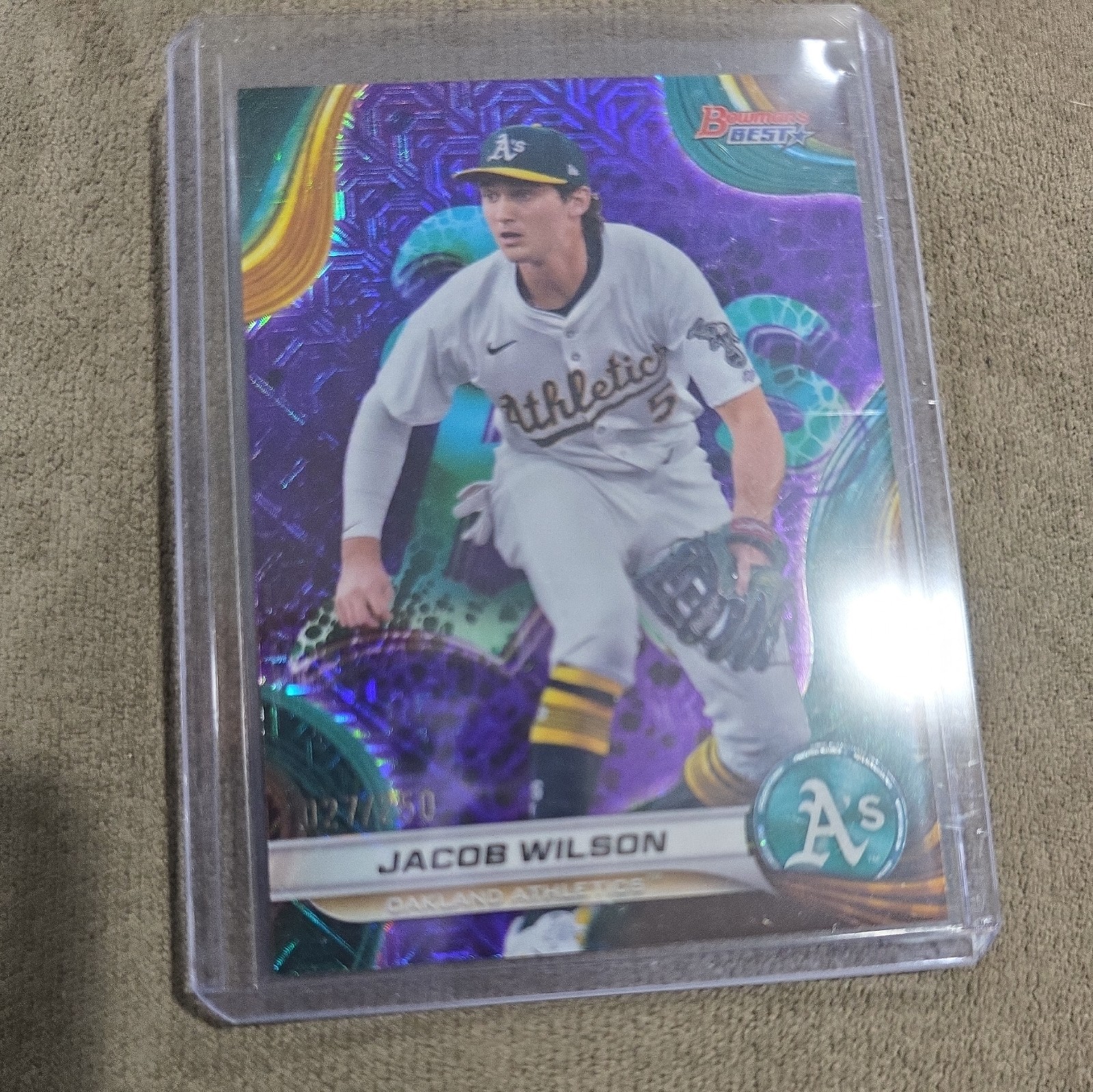 2024 BOWMAN’S BEST – JACOB WILSON – ROOKIE – PURPLE REFRACTOR – /250 – #TP-18