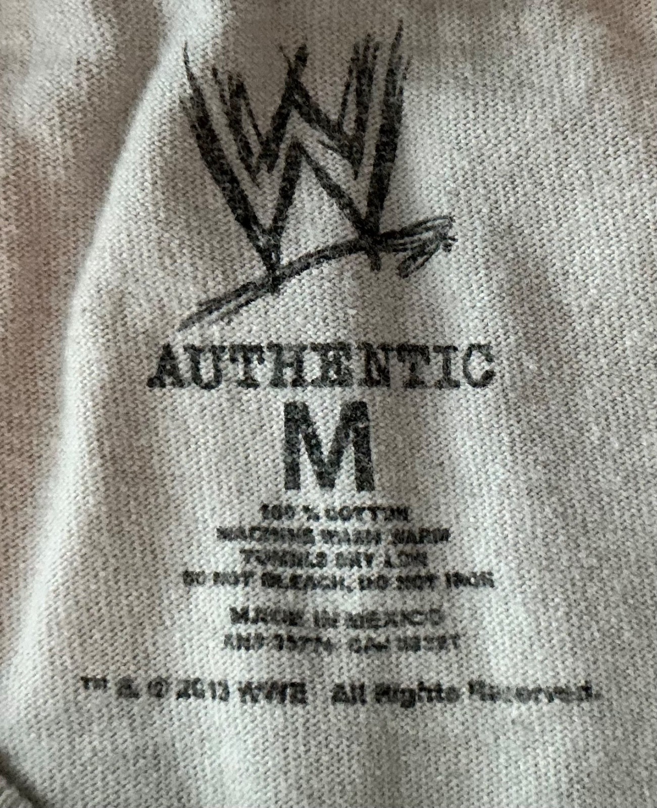 WWE Daniel Bryan YES Movement Authentic T-Shirt Men’s M Grey Wrestling Fan