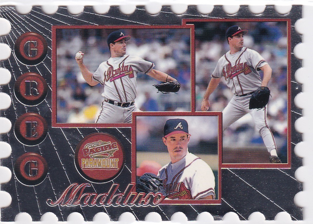 GREG MADDUX PACIFIC PARAMOUNT SPECIAL DELIVERY SILVER DIE CUT BRAVES #2 1998 98