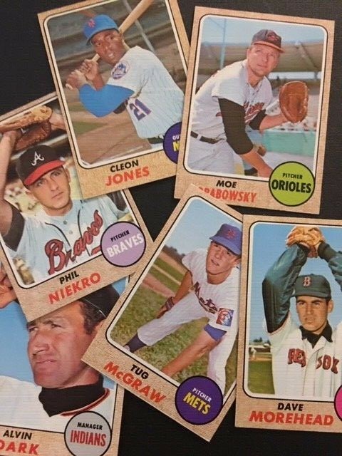 1968 Topps Baseball Singles – Numbers 300-598 – Pick Your Card-Complete Your Set