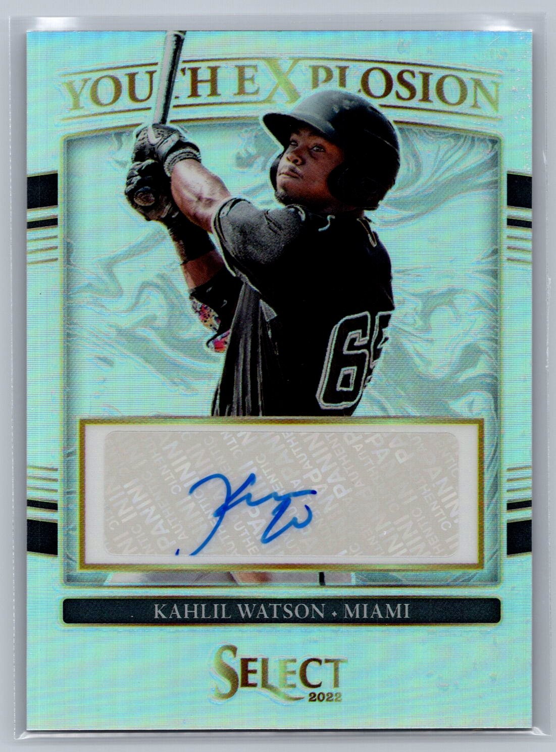 Kahlil Watson 2022 Select Youth Explosion Signatures Holo /199 #YES-KW