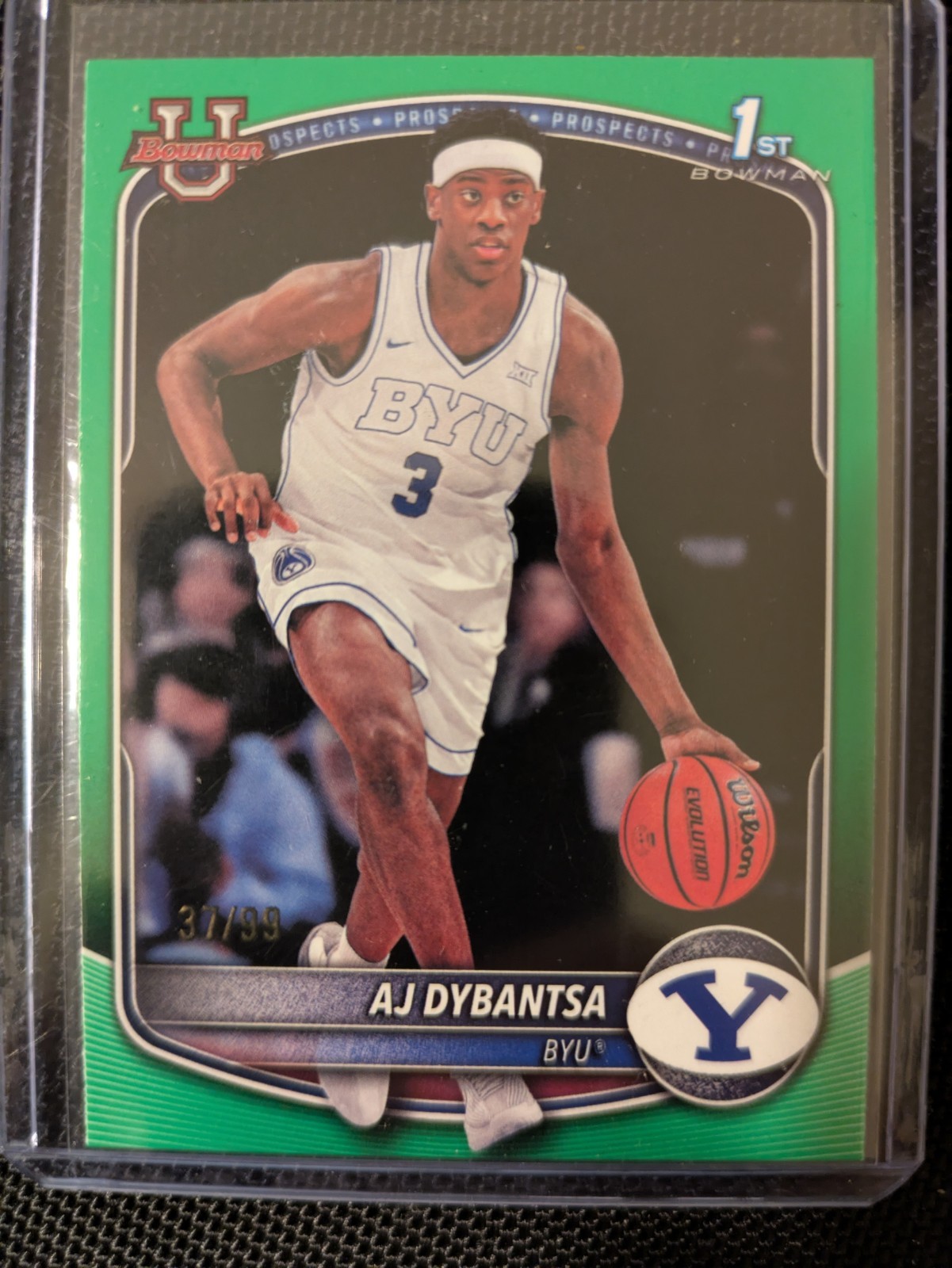 25-26 Bowman U AJ Dybantsa Green Bowman 1st /99 BYU Cougars BPP-1 Green