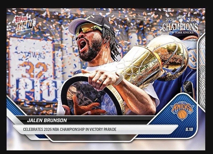 Jalen Brunson New York Knicks Parade 2025-26 NBA Topps NOW Card OS01 Presale🔥