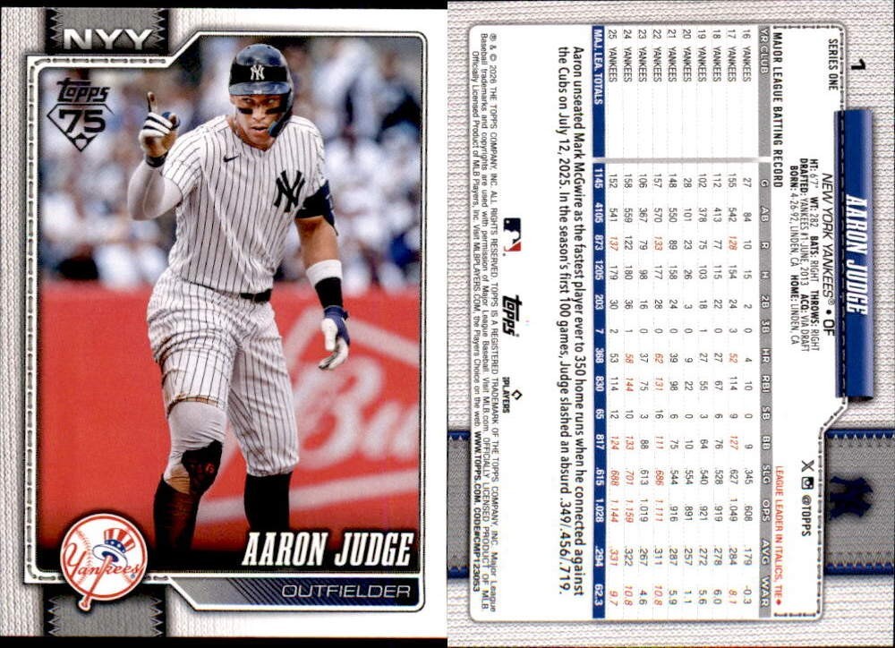 2026 Topps Baseball series 1 You Pick Complete Your Set 1-175