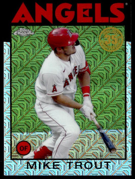 2021 Topps #86BC-1 Mike Trout 1986 Topps Baseball 35th Anniversary Chrome