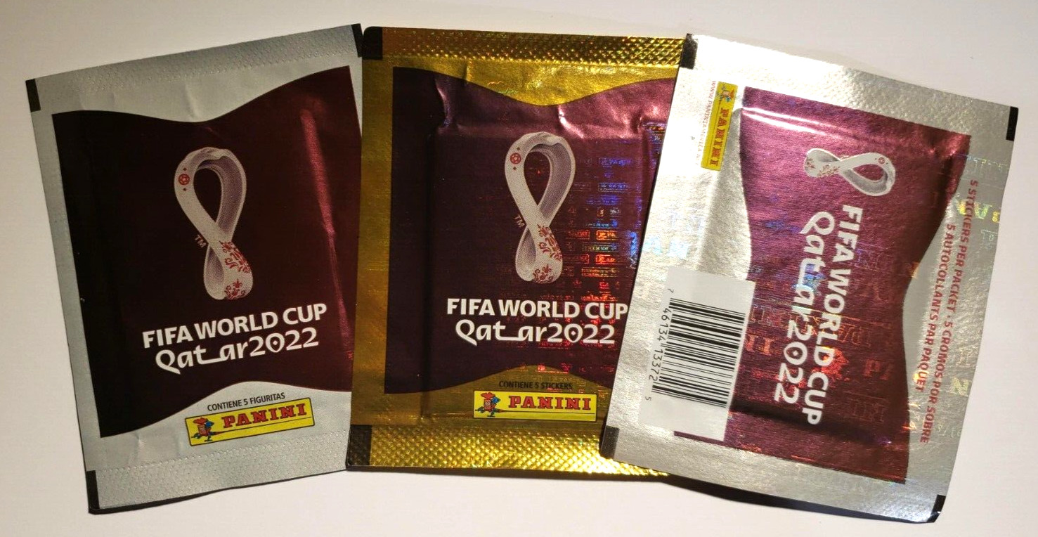 Panini World Cup Qatar 2022 Stickers – All 3 different America Version Packs.