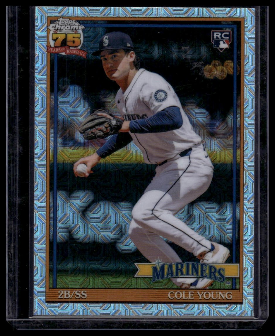 Cole Young 2026 Topps Chrome Blue RayWave Refractor Mariners