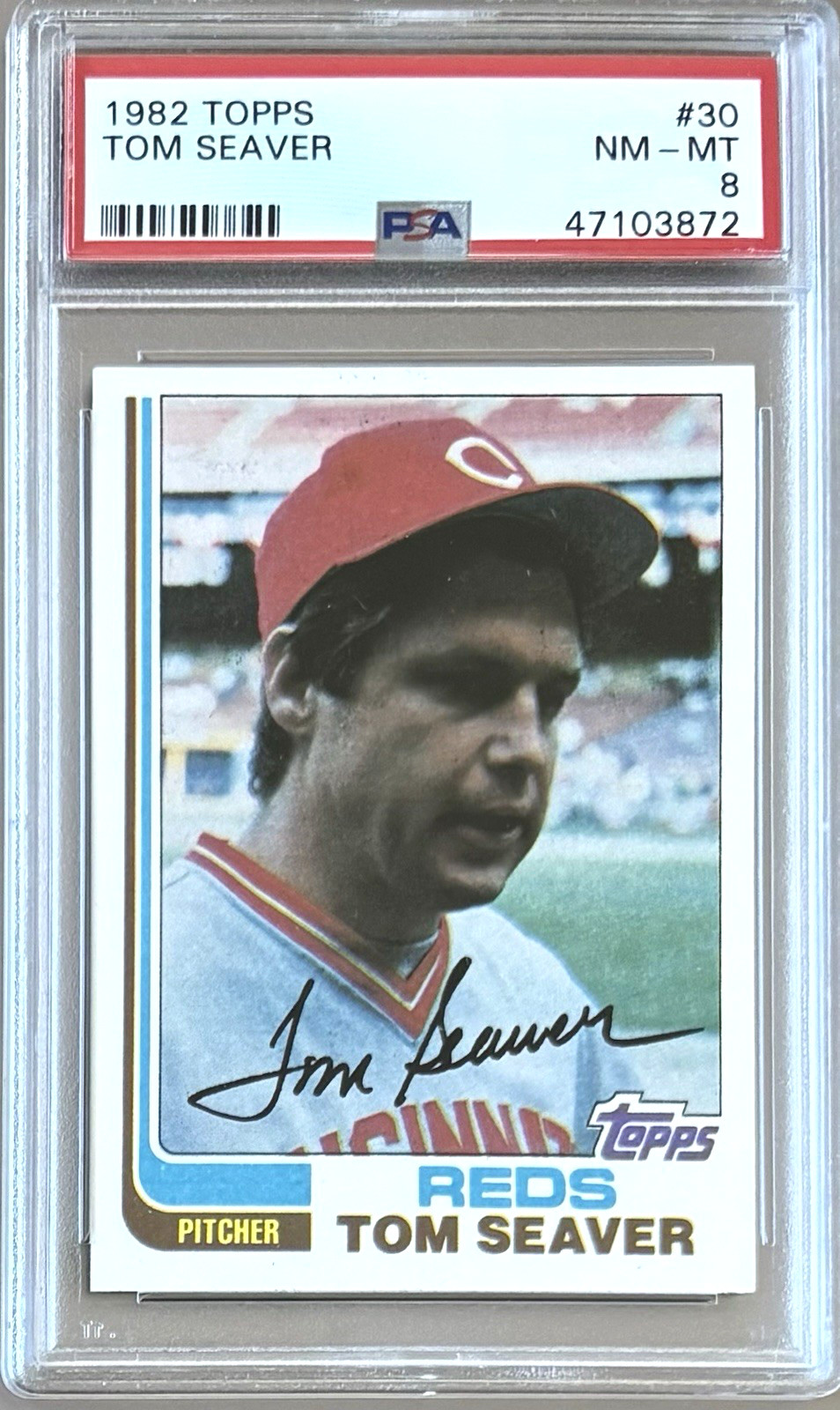 1982 TOPPS #30 TOM SEAVER HOF PSA 8 NM-MT REDS