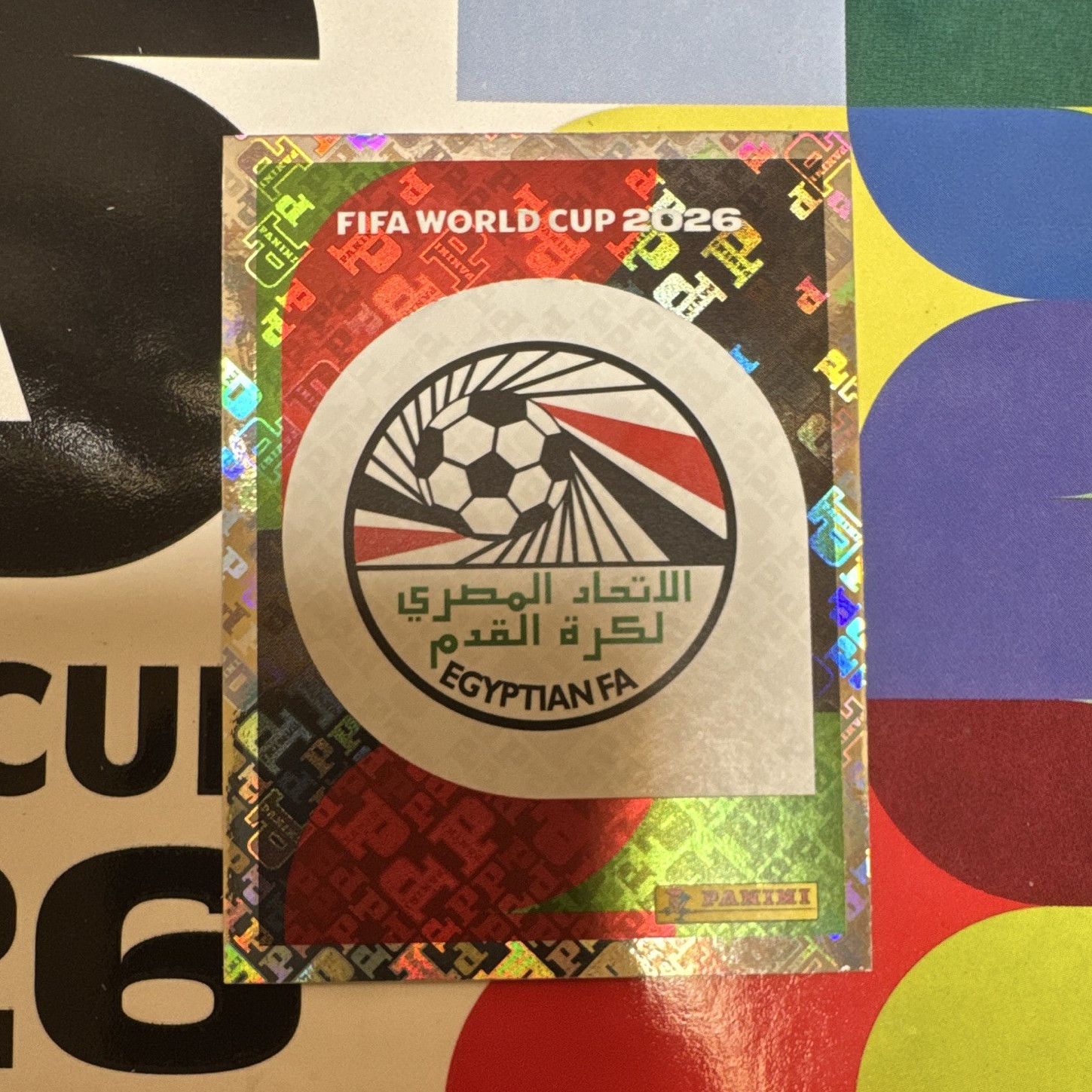 Panini FIFA World Cup 2026 Sticker EGY 1 Egypt Egyptian FA Club Badge Logo Foil