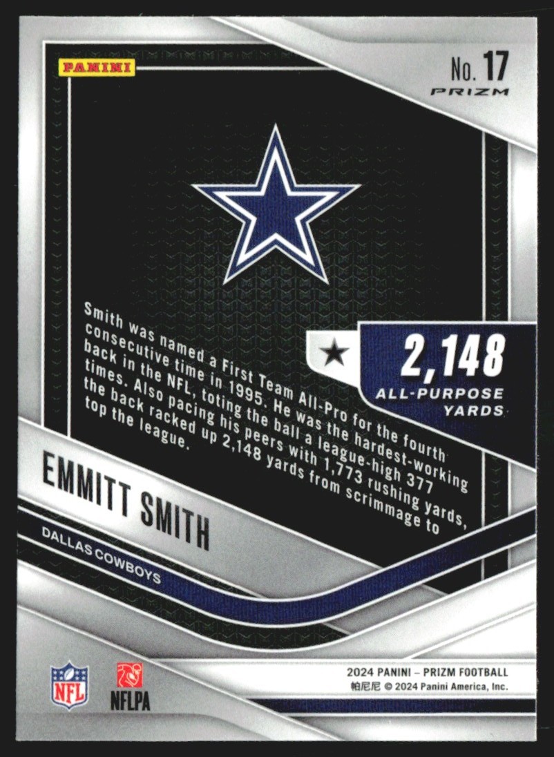 2024 Panini Prizm All Purpose No Huddle Emmitt Smith #17 JW1